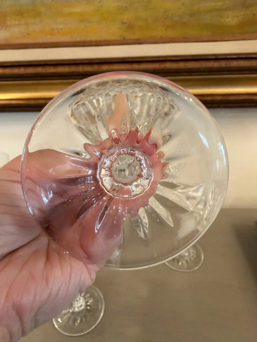 Vintage Set Of 7 Cristal D'Arques Durand Longchamp Crystal Wine Glasses 6oz